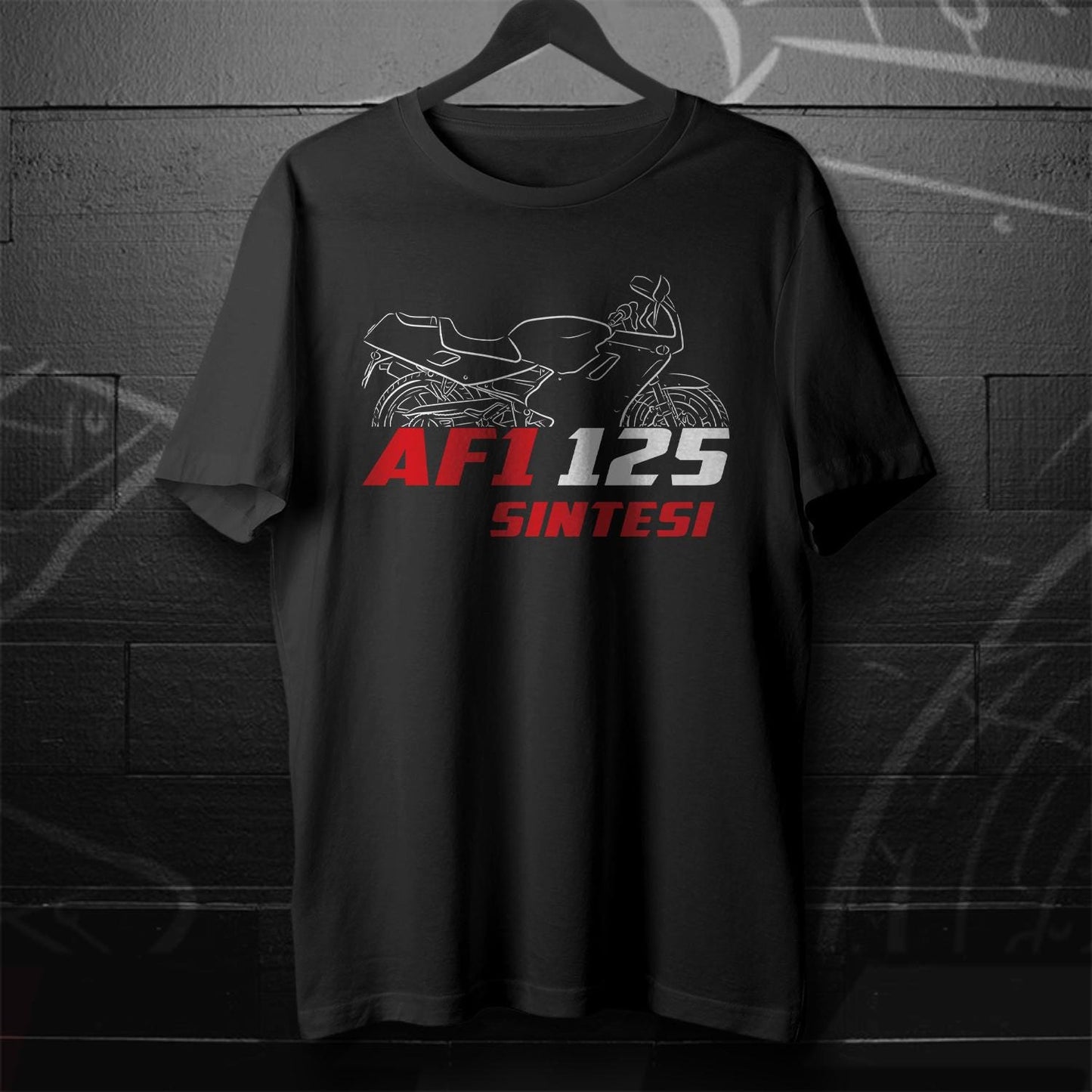 Aprilia AF1 125 Futura | Replica | Sintesi & Sport Pro Inspired T-Shirt - Motorcycle Tee Shirt for Riders