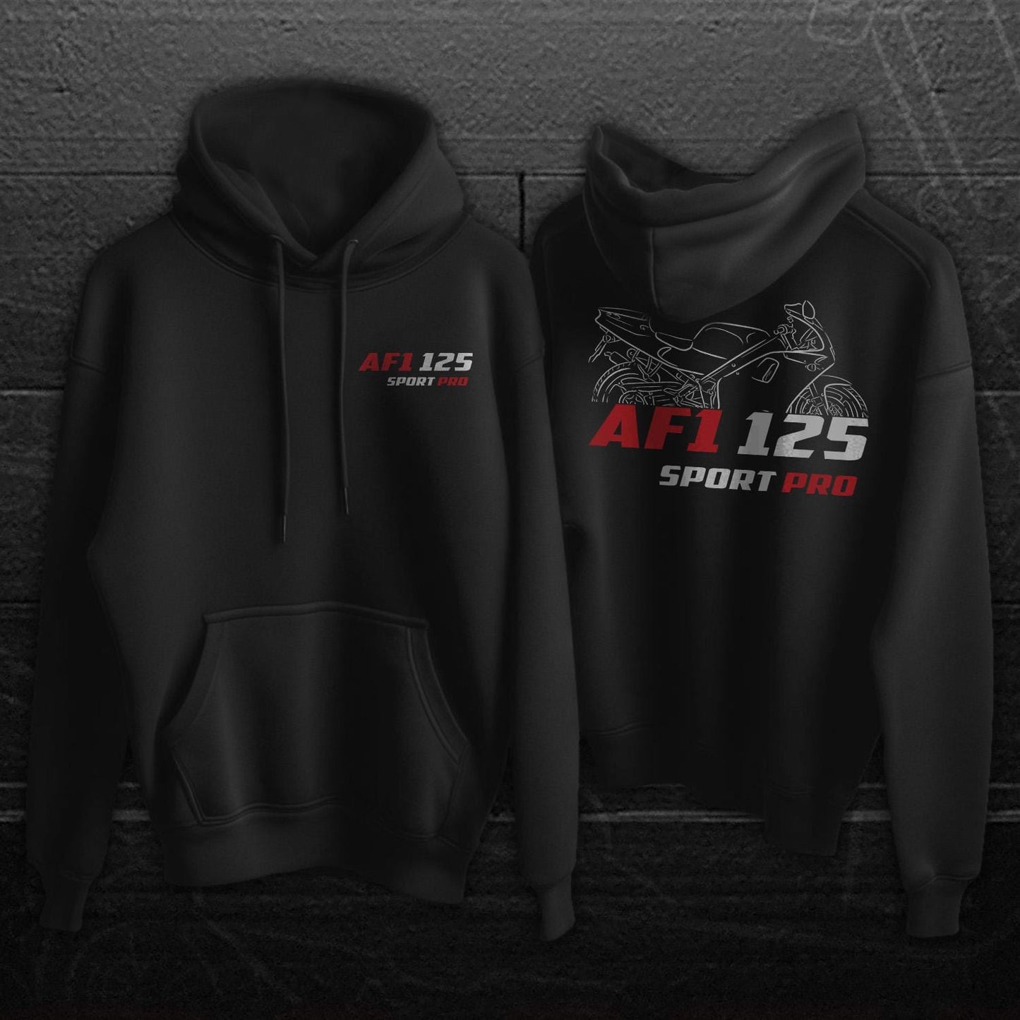 Aprilia AF1 125 Futura | Replica | Sintesi & Sport Pro Inspired Hoodie - Motorcycle Sweatshirt for Riders