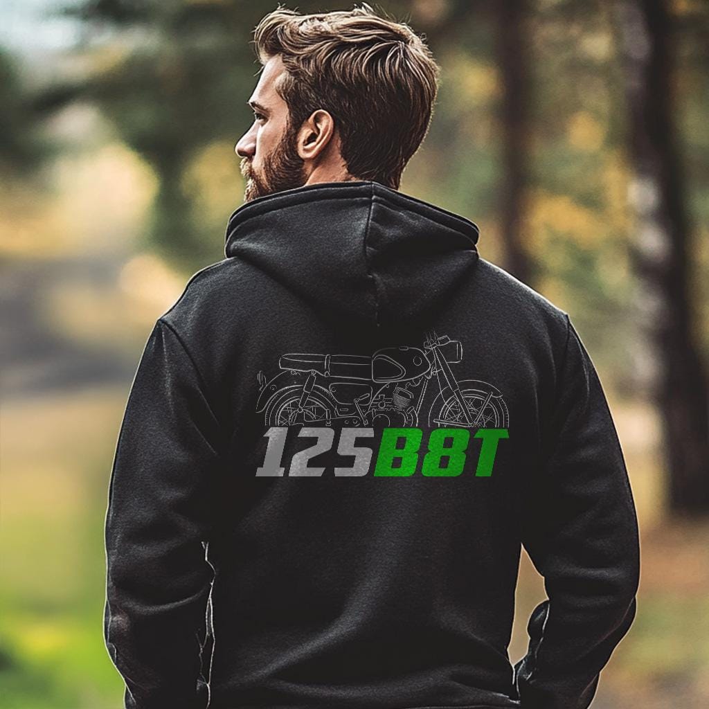 Kawasaki B8T 125 1965 Inspired Hoodie - Motorcycle Sweatshirt for Riders