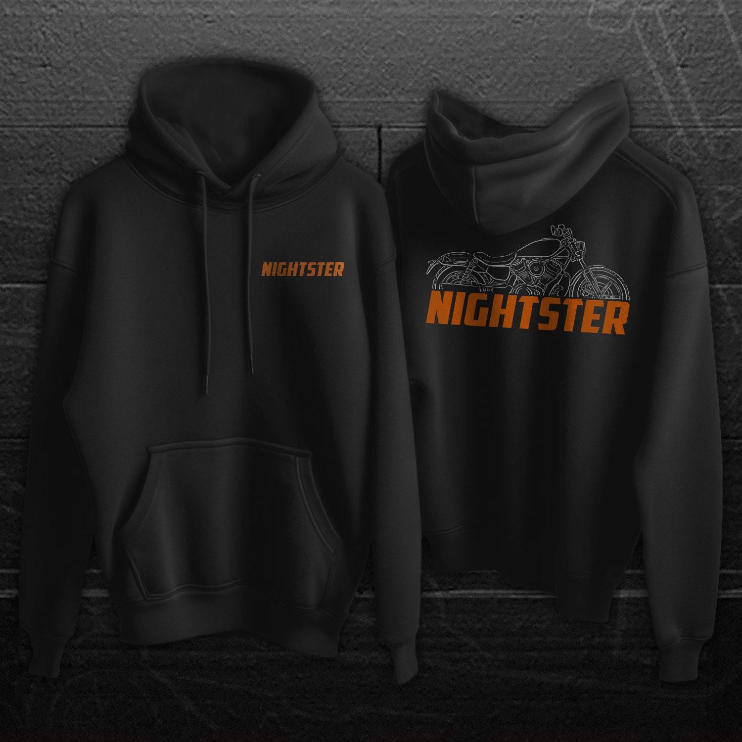 Harley-Davidson Nightster Inspired Hoodie - Biker Motorcycle Sweatshirt