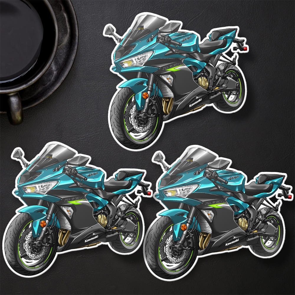 Kawasaki ZX-6R 2021-23 Stickers - Set of 3 Motorcycle Decals for Riders