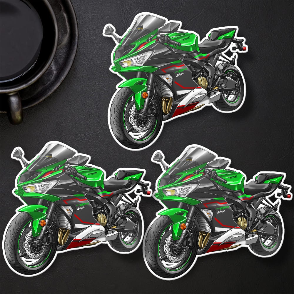 Kawasaki ZX-6R 2021-23 Stickers - Set of 3 Motorcycle Decals for Riders