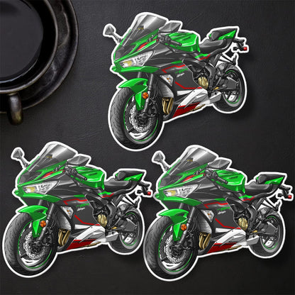 Kawasaki ZX-6R 2021-23 Stickers - Set of 3 Motorcycle Decals for Riders