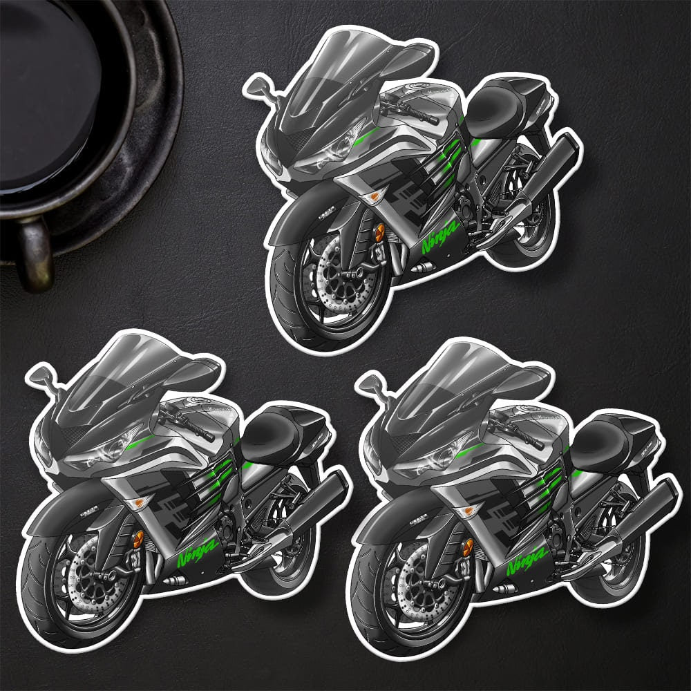 Kawasaki Ninja ZX-14R 2022-24 Stickers - Set of 3 Motorcycle Decals for Riders