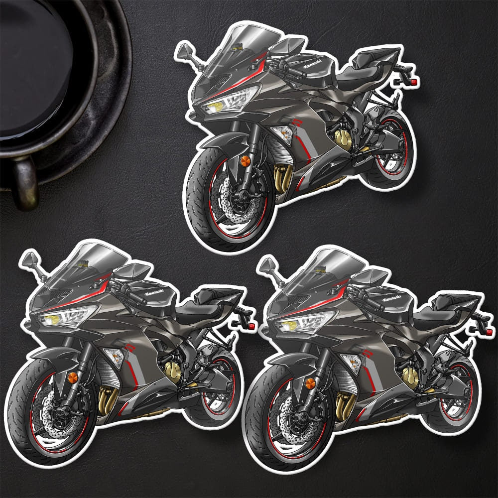 Kawasaki ZX-6R 2021-23 Stickers - Set of 3 Motorcycle Decals for Riders