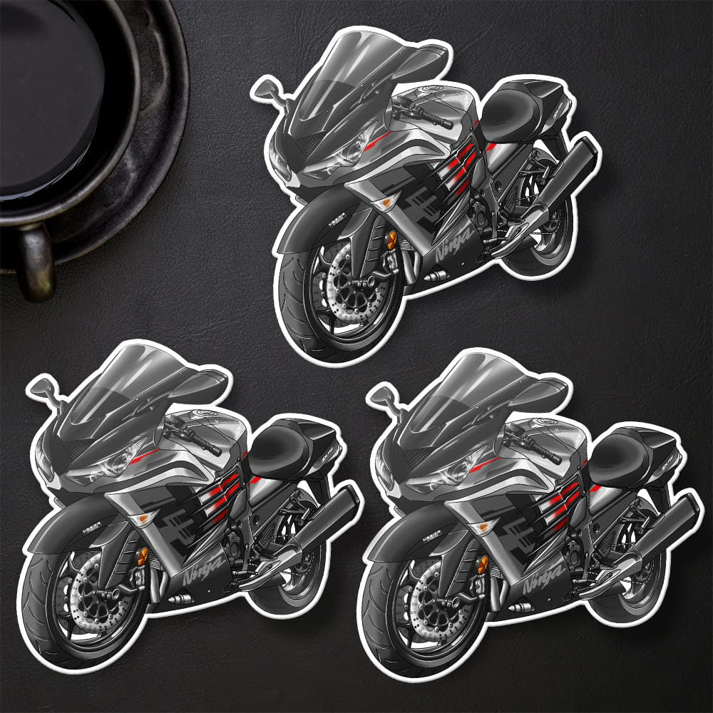 Kawasaki Ninja ZX-14R 2022-24 Stickers - Set of 3 Motorcycle Decals for Riders