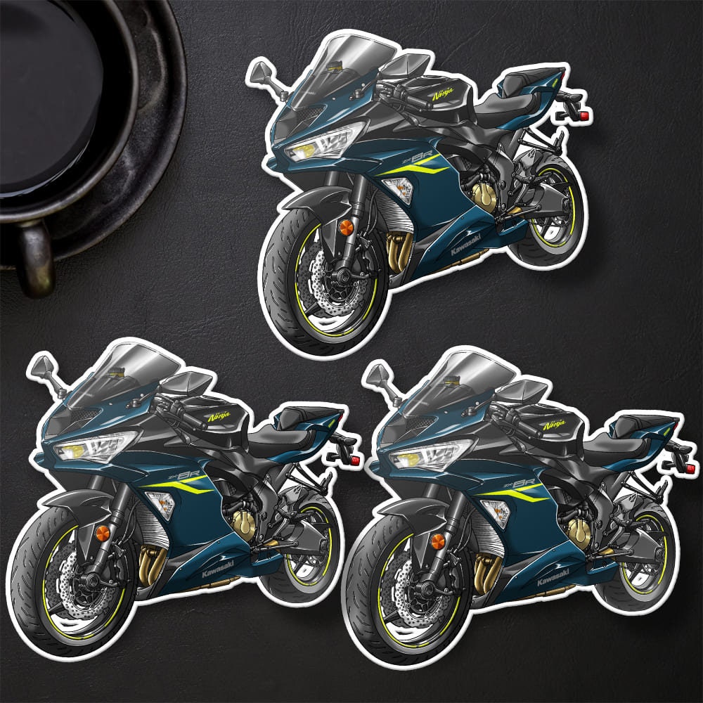 Kawasaki ZX-6R 2021-23 Stickers - Set of 3 Motorcycle Decals for Riders