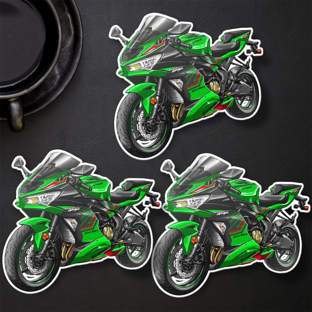 Kawasaki ZX-6R 2021-23 Stickers - Set of 3 Motorcycle Decals for Riders