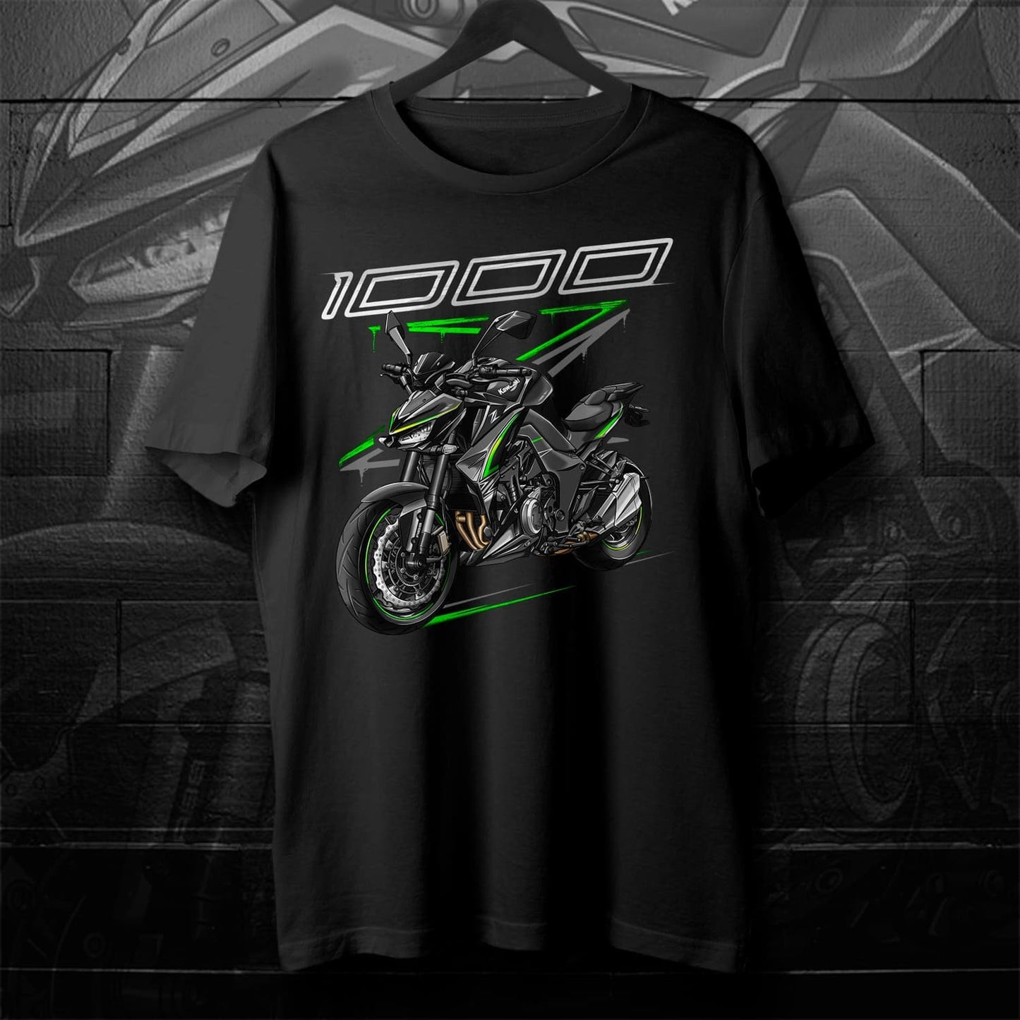Kawasaki Z1000 2017-20 T-Shirt - Motorcycle Tee Shirt for Riders