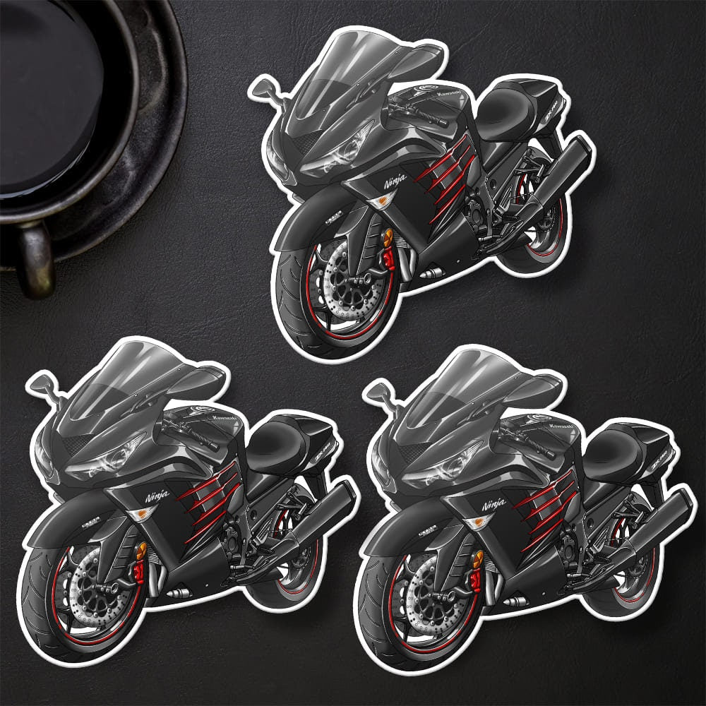 Kawasaki Ninja ZX-14R 2014-16 Stickers - Set of 3 Motorcycle Decals for Riders