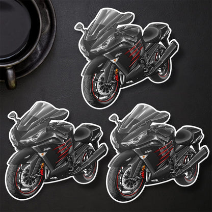 Kawasaki Ninja ZX-14R 2014-16 Stickers - Set of 3 Motorcycle Decals for Riders