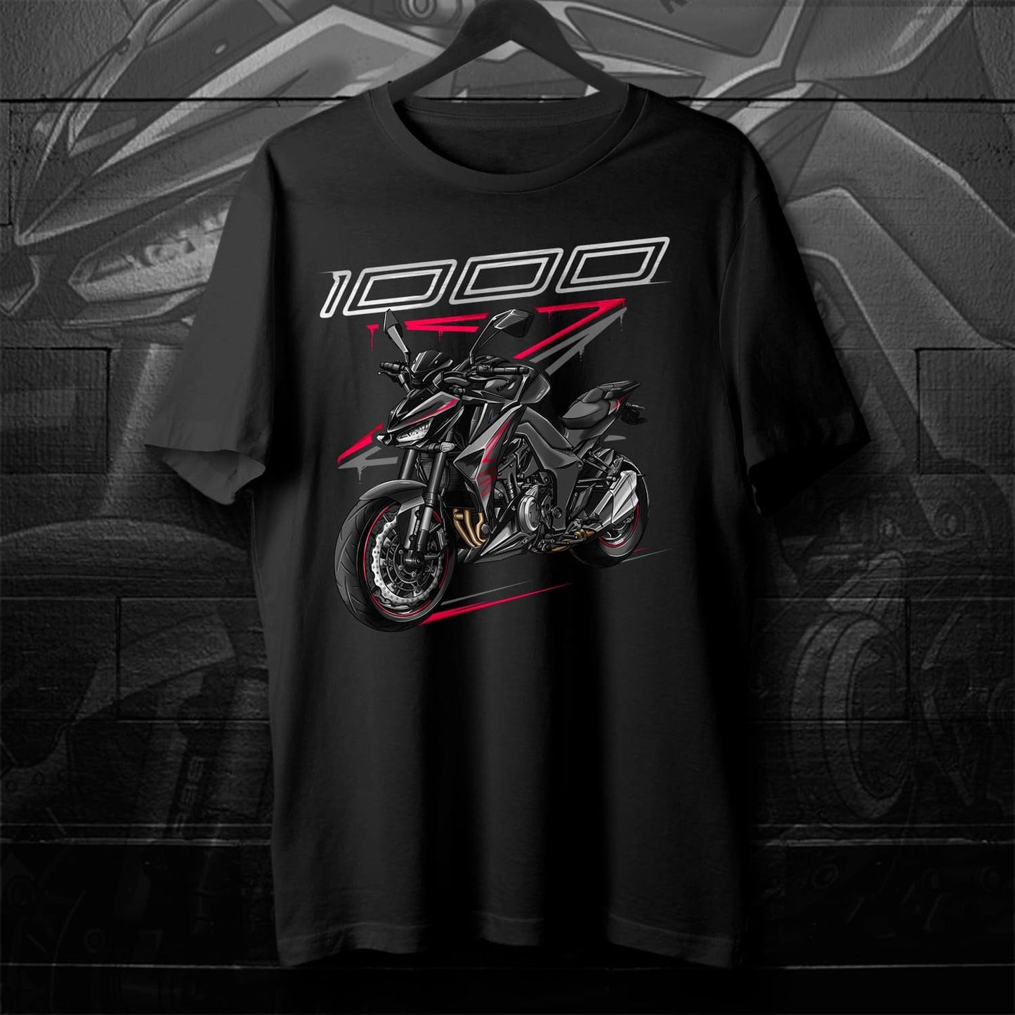 Kawasaki Z1000 2017-20 T-Shirt - Motorcycle Tee Shirt for Riders