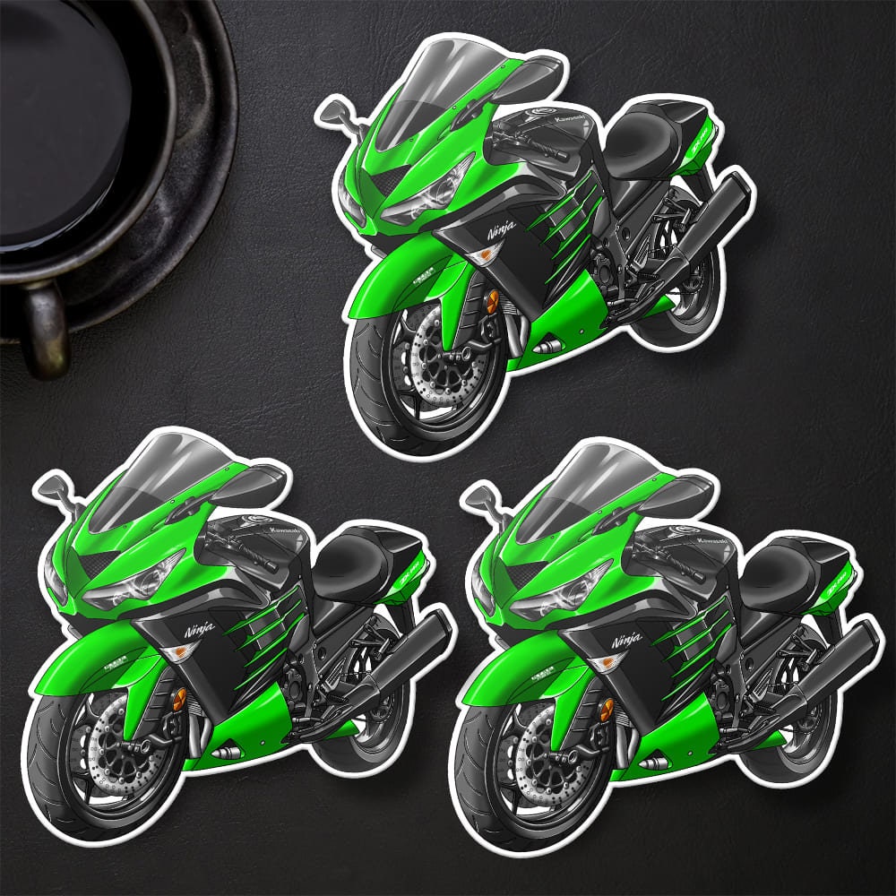 Kawasaki Ninja ZX-14R 2014-16 Stickers - Set of 3 Motorcycle Decals for Riders
