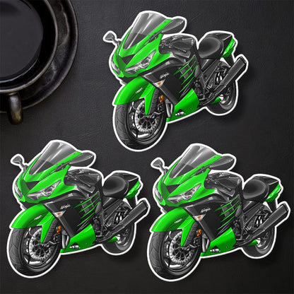 Kawasaki Ninja ZX-14R 2014-16 Stickers - Set of 3 Motorcycle Decals for Riders
