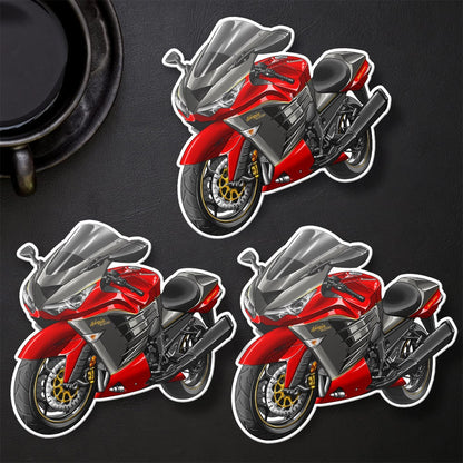 Kawasaki Ninja ZX-14R 2014-16 Stickers - Set of 3 Motorcycle Decals for Riders
