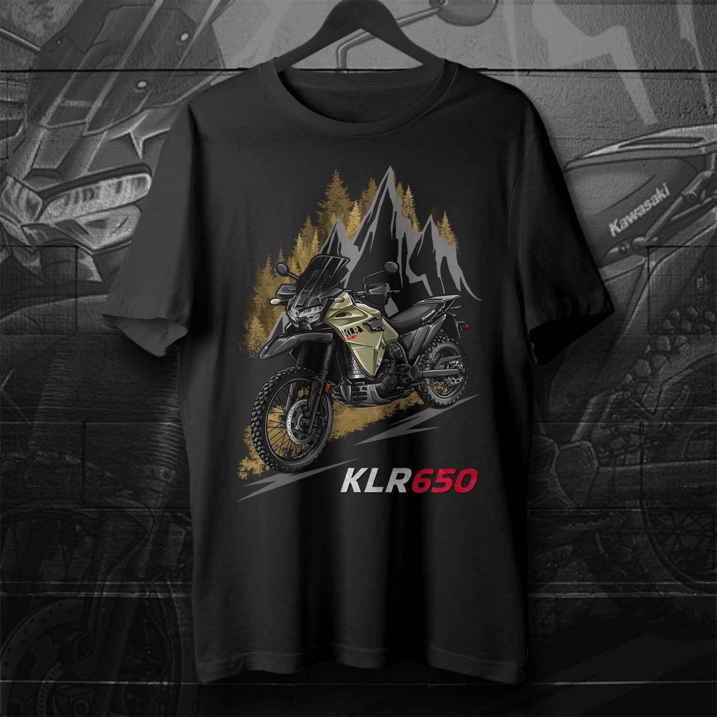Kawasaki KLR 650 2022-24 T-Shirt - Motorcycle Tee Shirt for Riders