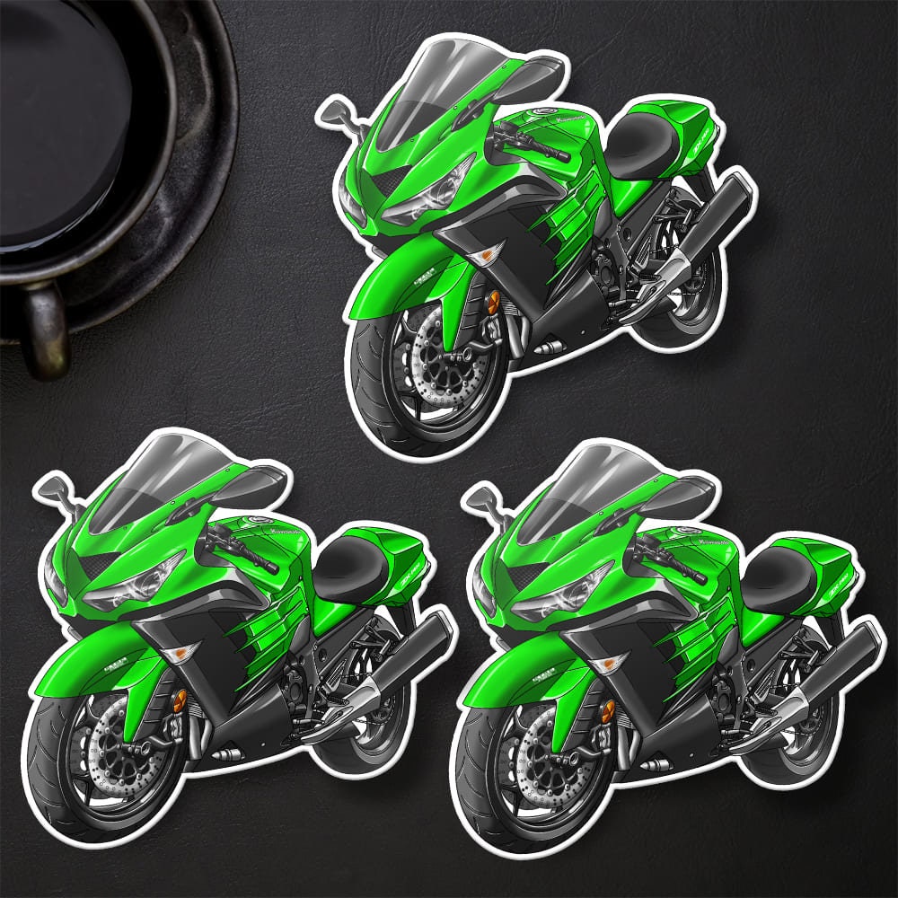 Kawasaki Ninja ZX-14R 2014-16 Stickers - Set of 3 Motorcycle Decals for Riders