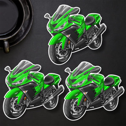 Kawasaki Ninja ZX-14R 2014-16 Stickers - Set of 3 Motorcycle Decals for Riders