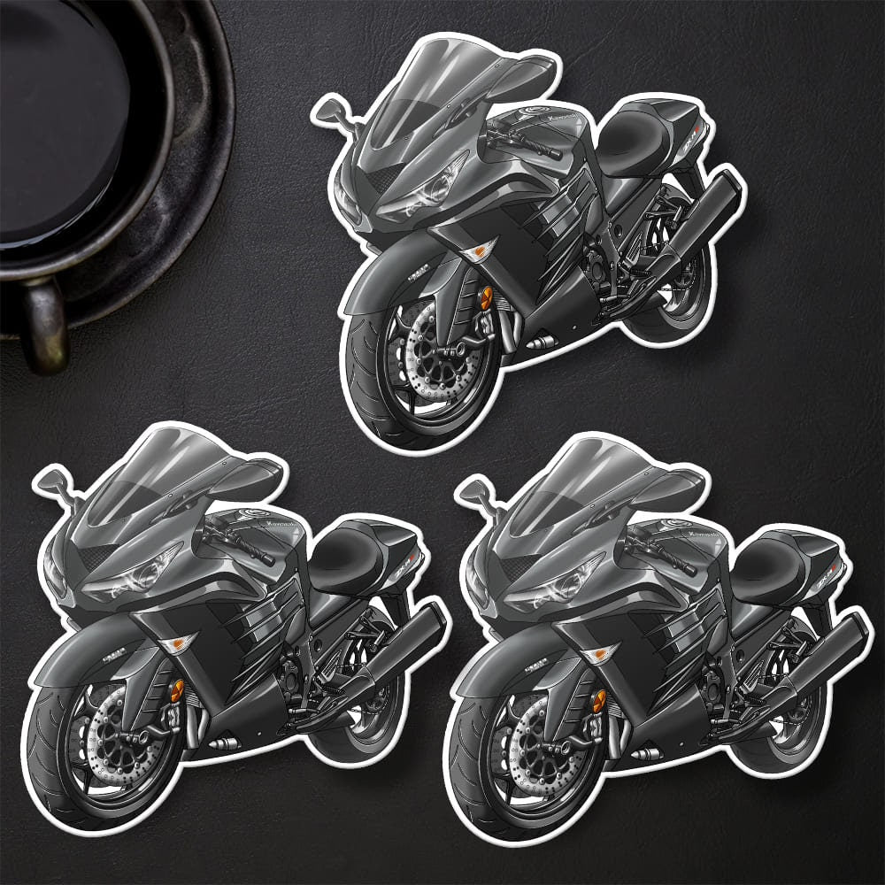 Kawasaki Ninja ZX-14R 2014-16 Stickers - Set of 3 Motorcycle Decals for Riders