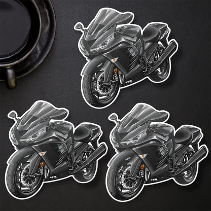 Kawasaki Ninja ZX-14R 2014-16 Stickers - Set of 3 Motorcycle Decals for Riders