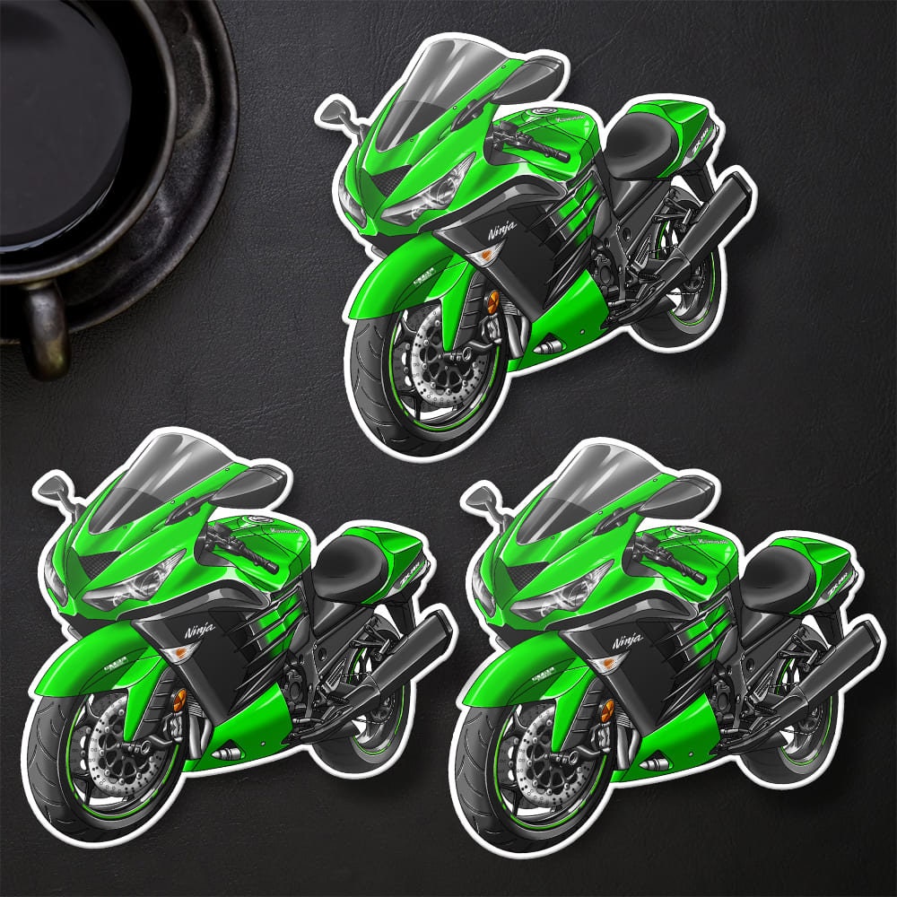 Kawasaki Ninja ZX-14R 2014-16 Stickers - Set of 3 Motorcycle Decals for Riders