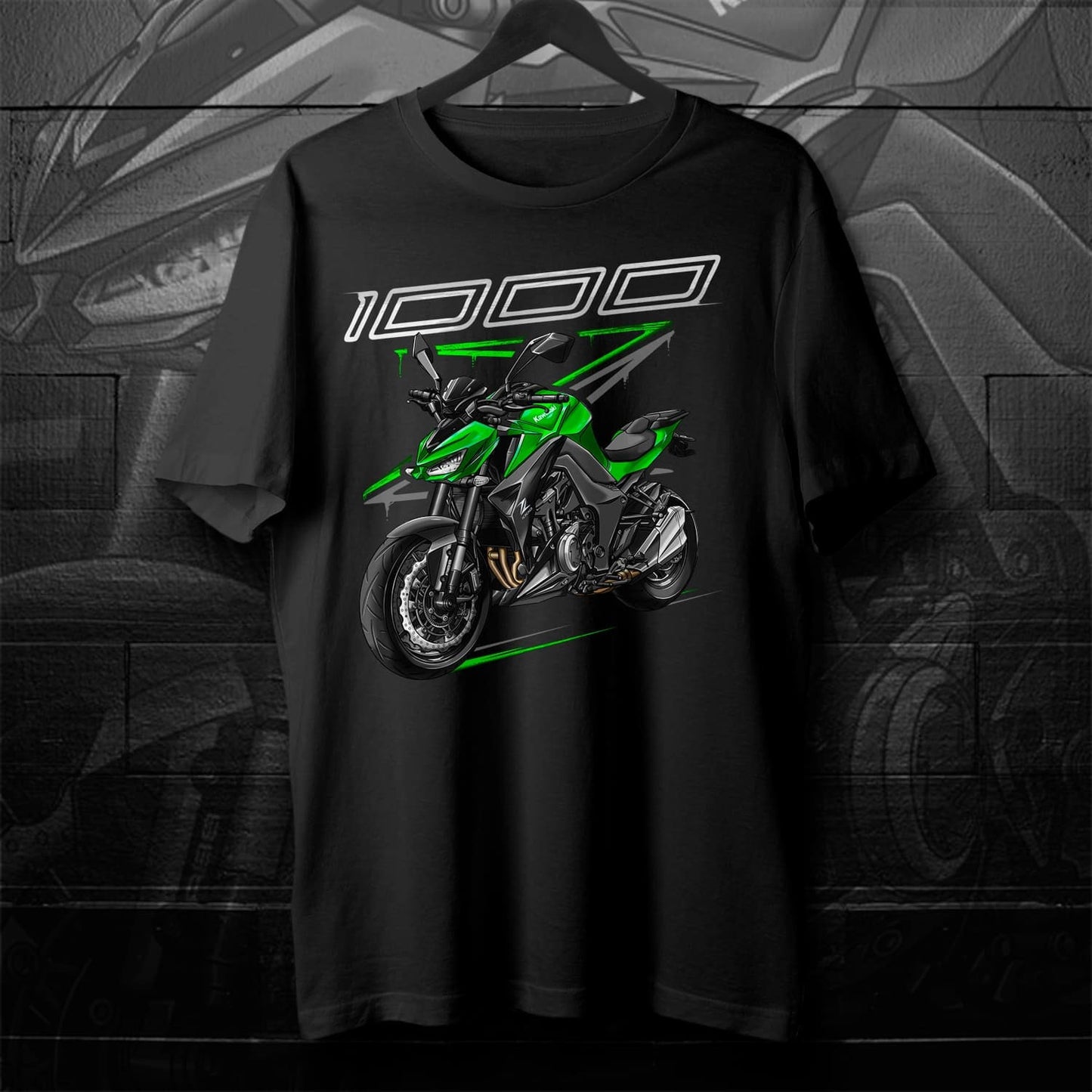 Kawasaki Z1000 2014-16 T-Shirt - Motorcycle Tee Shirt for Riders