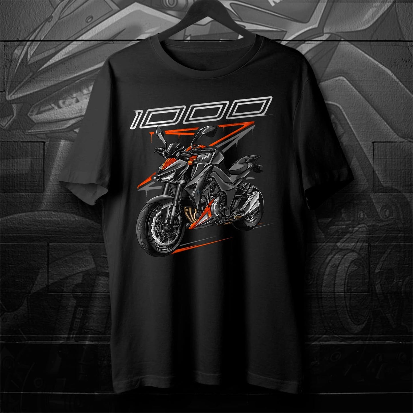 Kawasaki Z1000 2014-16 T-Shirt - Motorcycle Tee Shirt for Riders
