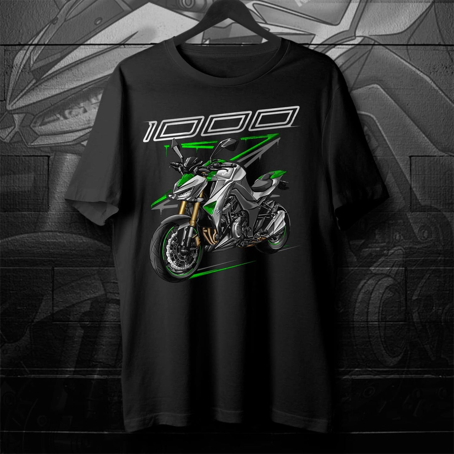 Kawasaki Z1000 2014-16 T-Shirt - Motorcycle Tee Shirt for Riders