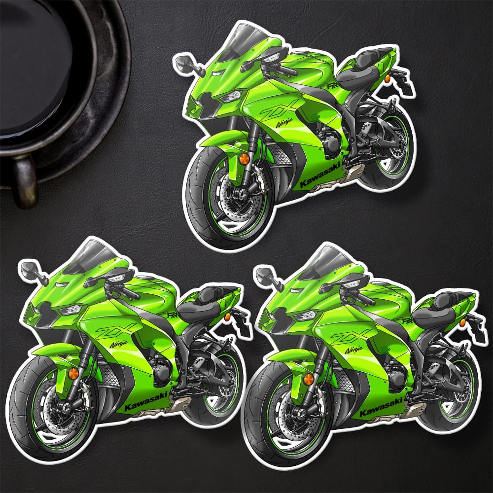 Kawasaki ZX-10R 2021-22 Stickers - Set of 3 Motorcycle Decals for Riders