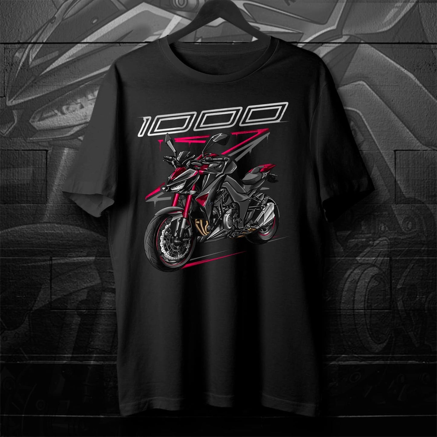 Kawasaki Z1000 2014-16 T-Shirt - Motorcycle Tee Shirt for Riders