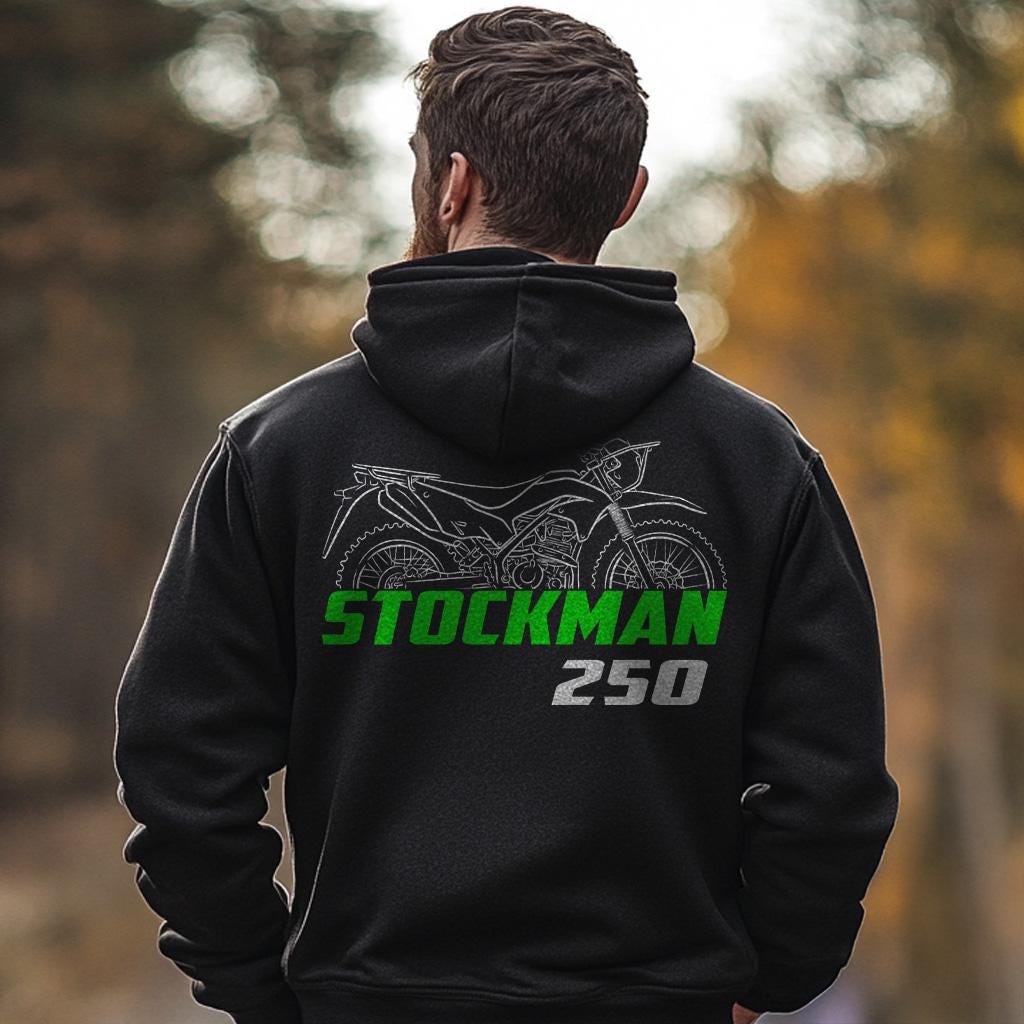 Kawasaki Stockman 250 Inspired Hoodie - Motorcycle Sweatshirt for Riders