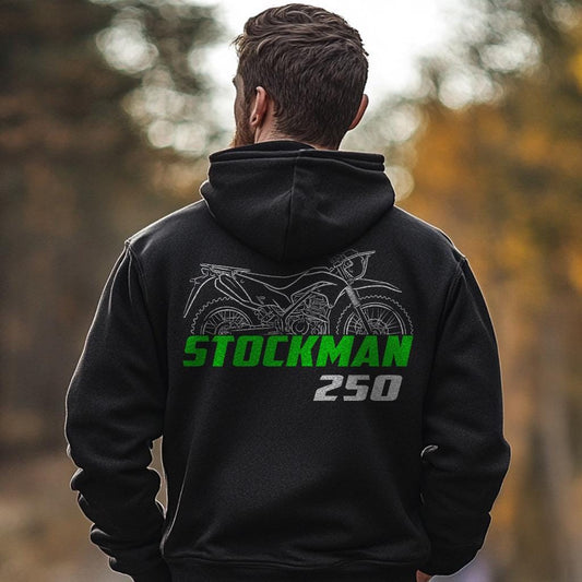 Kawasaki Stockman 250 Inspired Hoodie - Motorcycle Sweatshirt for Riders