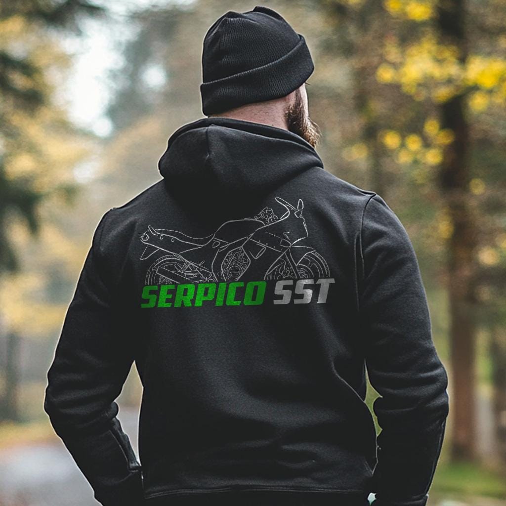 Kawasaki Serpico SST Inspired Hoodie - Motorcycle Sweatshirt for Riders