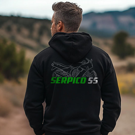 Kawasaki Serpico SS Inspired Hoodie - Motorcycle Sweatshirt for Riders