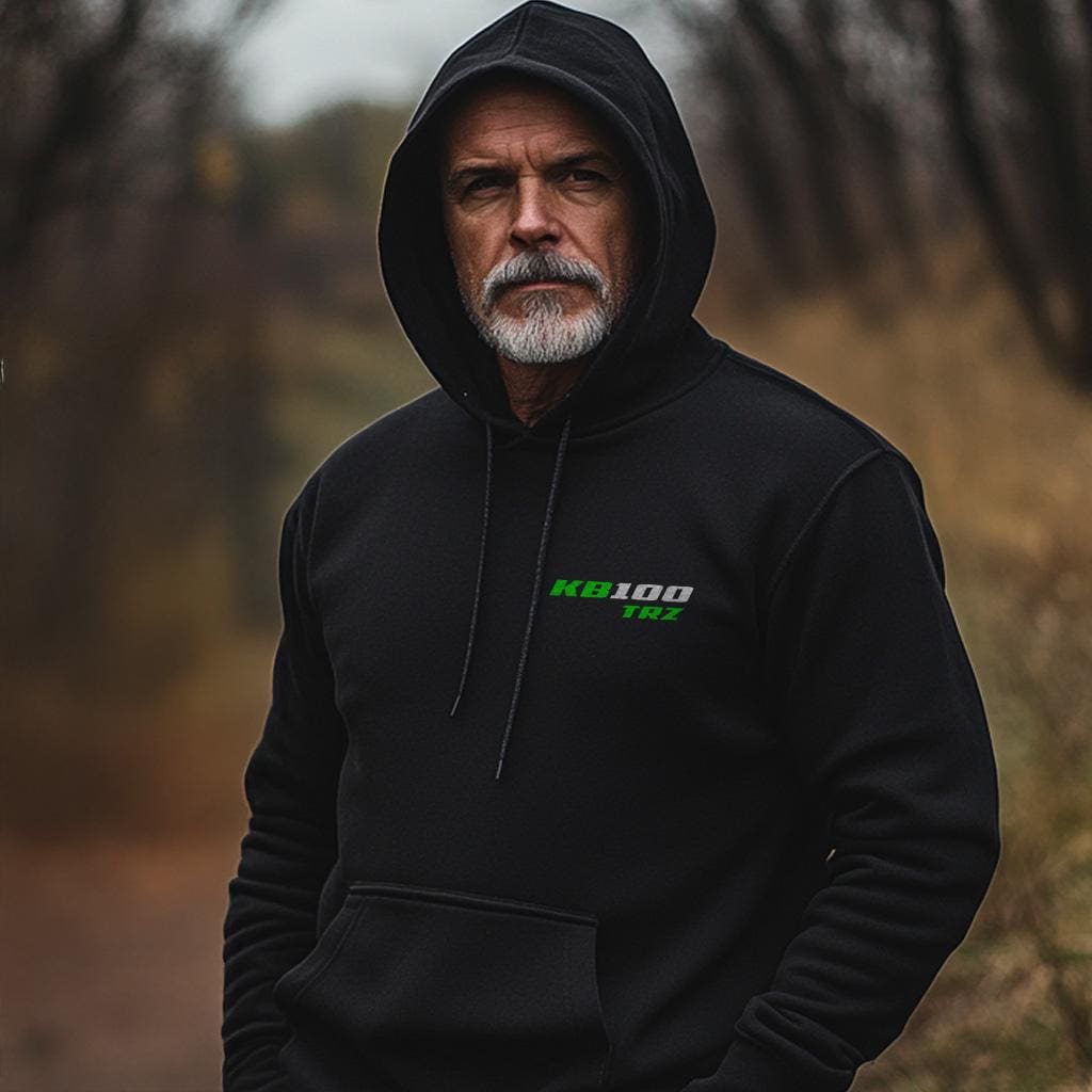 Kawasaki KB100 RTZ Inspired Hoodie - Motorcycle Sweatshirt for Riders