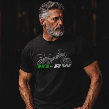 Kawasaki H1-RW 1974 Inspired T-Shirt - Motorcycle Tee Shirt for Riders