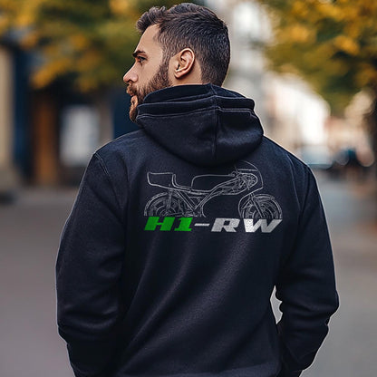 Kawasaki H1-RW 1974 Inspired Hoodie - Motorcycle Sweatshirt for Riders