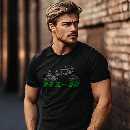 Kawasaki H1-R 1969 - 1973 Inspired T-Shirt - Motorcycle Tee Shirt for Riders