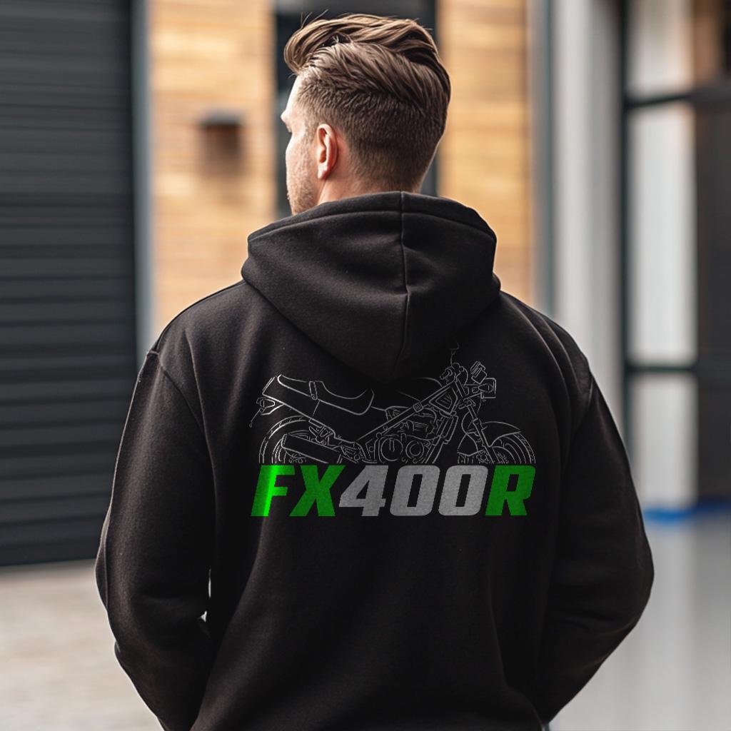Kawasaki FX400R Inspired Hoodie - Motorcycle Sweatshirt for Riders