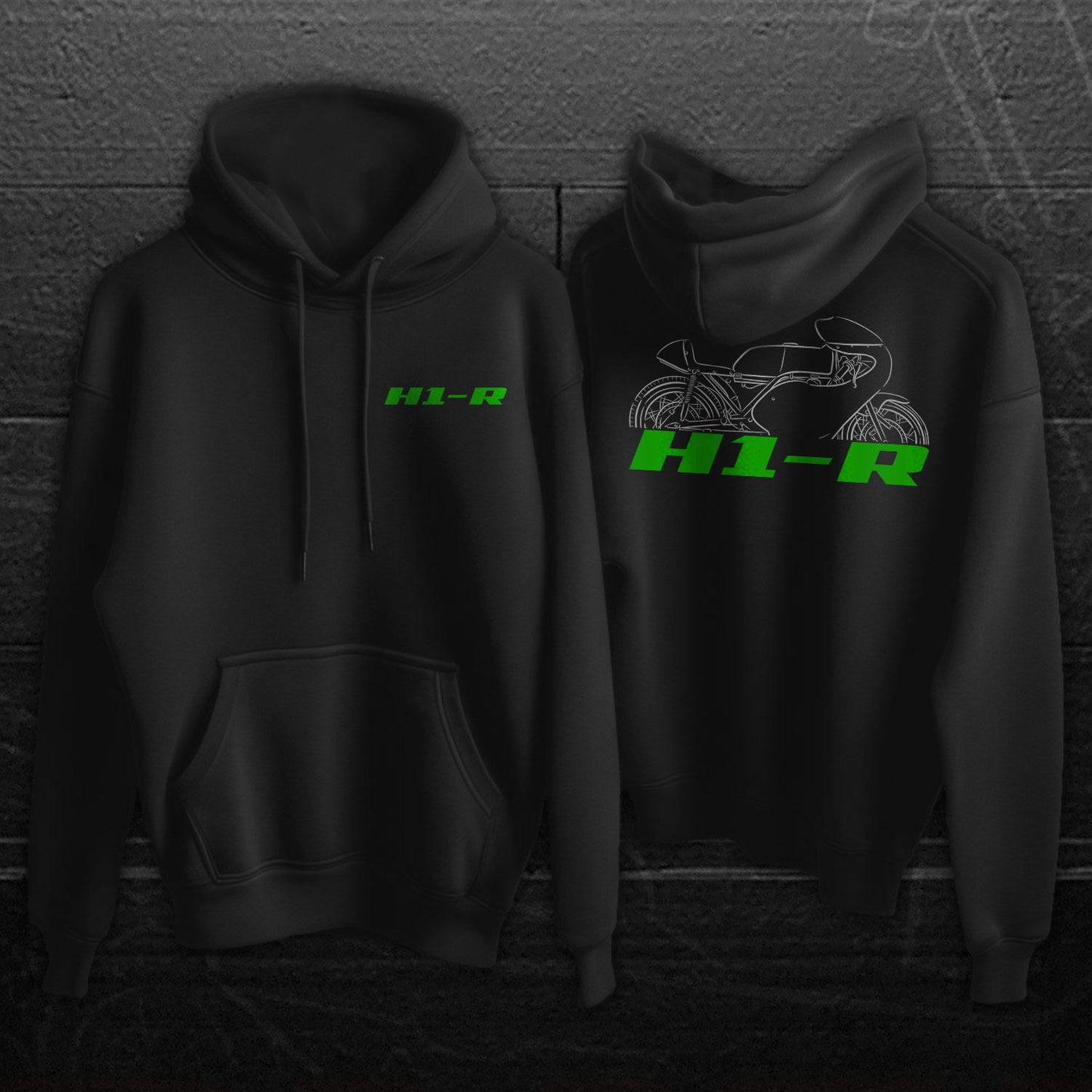 Kawasaki H1-R 1969 - 1973 Inspired Hoodie - Motorcycle Sweatshirt for Riders