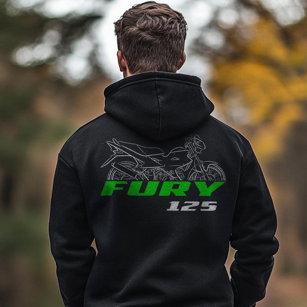 Kawasaki Fury 125 Inspired Hoodie - Motorcycle Sweatshirt for Riders
