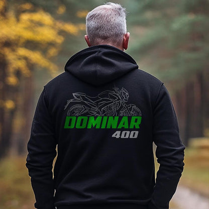 Kawasaki Dominar 400 Inspired Hoodie - Motorcycle Sweatshirt for Riders