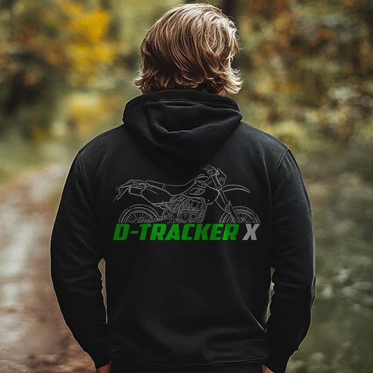 Kawasaki D-Tracker X Inspired Hoodie - Motorcycle Sweatshirt for Riders