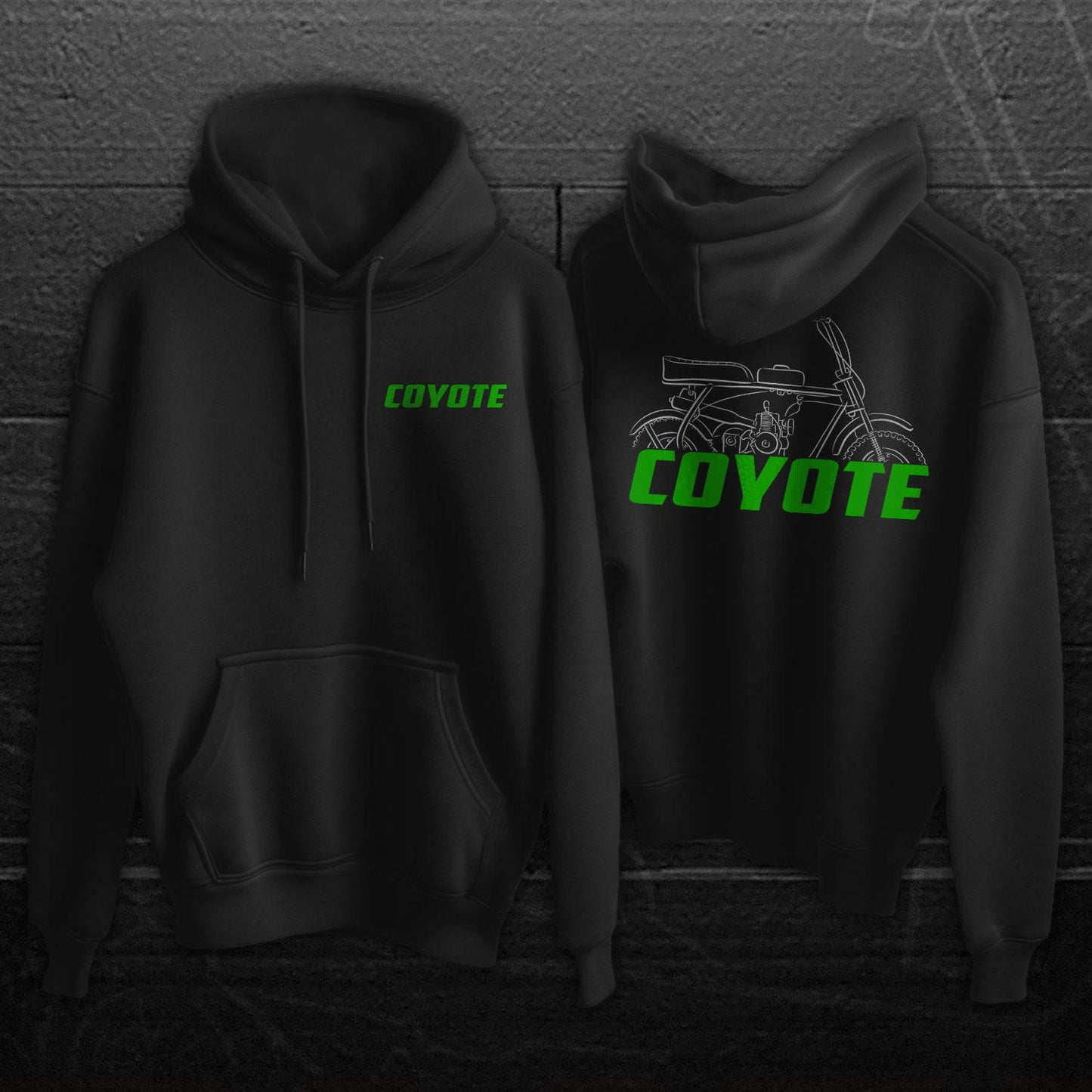 Kawasaki Coyote MB1-A Inspired Hoodie - Motorcycle Sweatshirt for Riders
