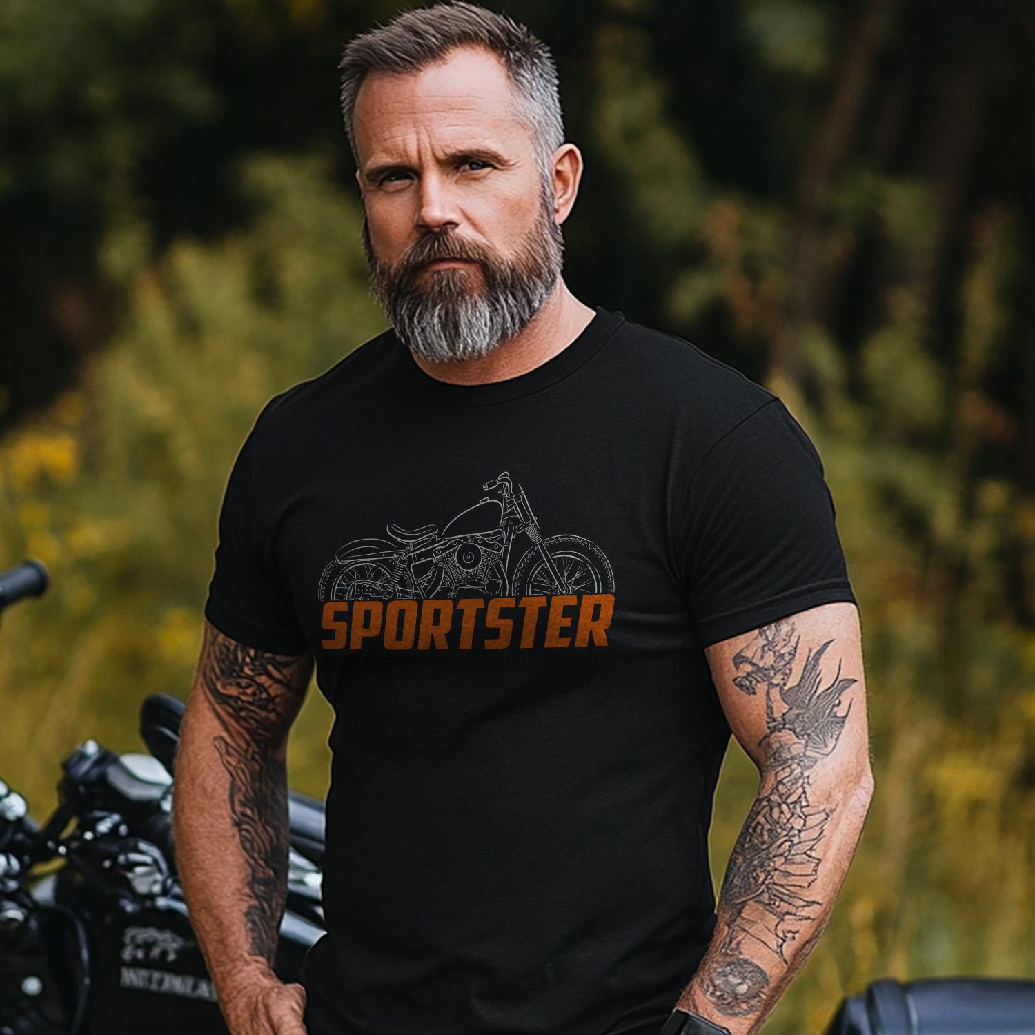 Harley-Davidson Sportster XLR-TT 1958 - 1968 Inspired T-Shirt - Biker Motorcycle Tee Shirt