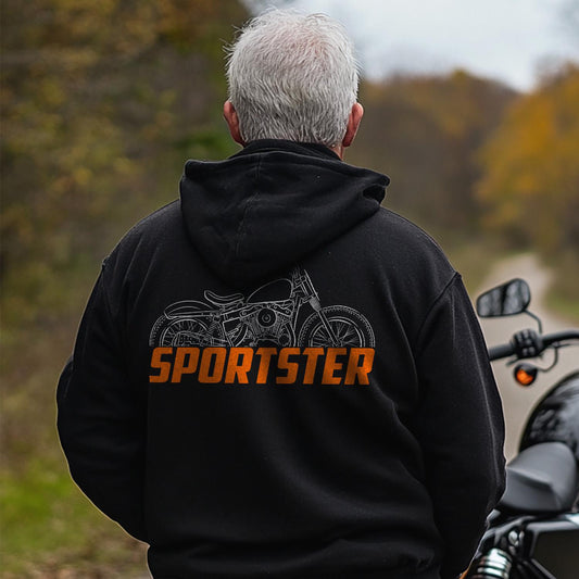 Harley-Davidson Sportster XLR-TT 1958 - 1968 Inspired Hoodie - Biker Motorcycle Sweatshirt