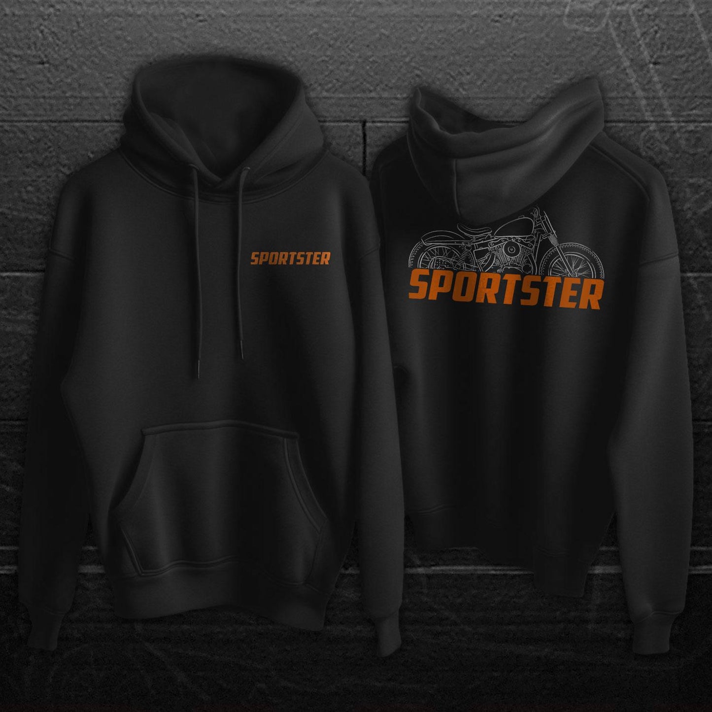 Harley-Davidson Sportster XLR-TT 1958 - 1968 Inspired Hoodie - Biker Motorcycle Sweatshirt