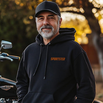 Harley-Davidson Sportster XLH XLCH 883 + Saddlebags Inspired Hoodie - Biker Motorcycle Sweatshirt