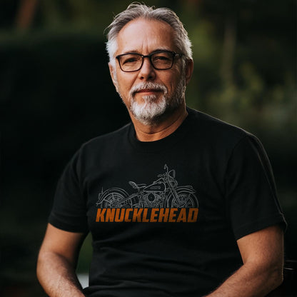 Harley-Davidson E | EL | F & FL 1936 - 1947 (Knucklehead) Inspired T-Shirt - Biker Motorcycle Tee Shirt