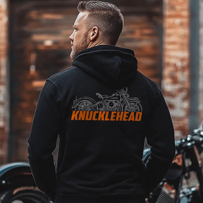 Harley-Davidson E | EL | F & FL 1936 - 1947 (Knucklehead) Inspired Hoodie - Biker Motorcycle Sweatshirt